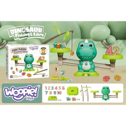 WOOPIE Waga Szalkowa Równoważnia Gra Łowienie Dinozaurów Rybek Nauka Liczydło WOOPIE Waga Szalkowa Równoważnia Gra Łowienie Dinozaurów Rybek Nauka Liczydło
