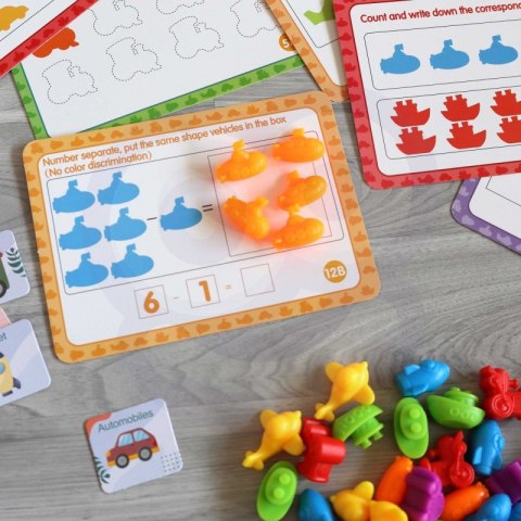 WOOPIE Zestaw Edukacyjny Nauka Liczenia Sortowanie Kolorów Pojazdy 83 el. WOOPIE Zestaw Edukacyjny Nauka Liczenia Sortowanie Kolorów Pojazdy 83 el.