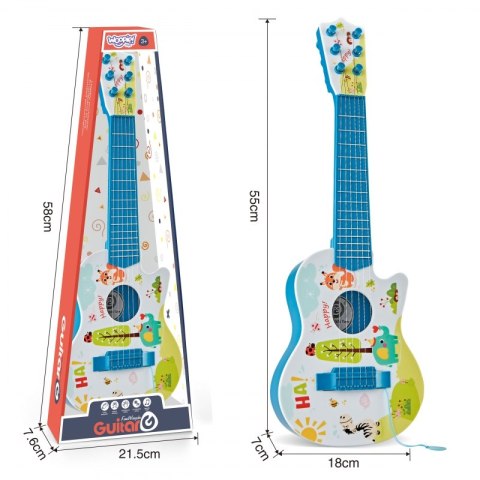 WOOPIE Gitara Akustyczna dla Dzieci Niebieska 55 cm WOOPIE Gitara Akustyczna dla Dzieci Niebieska 55 cm