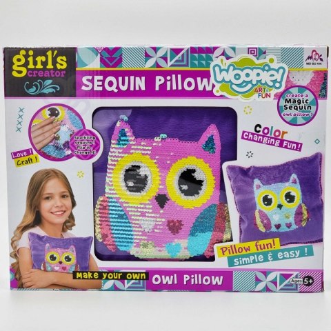 WOOPIE ART&FUN Zestaw Kreatywny Poduszka do Ozdobienia Sówka WOOPIE ART&FUN Zestaw Kreatywny Poduszka do Ozdobienia Sówka
