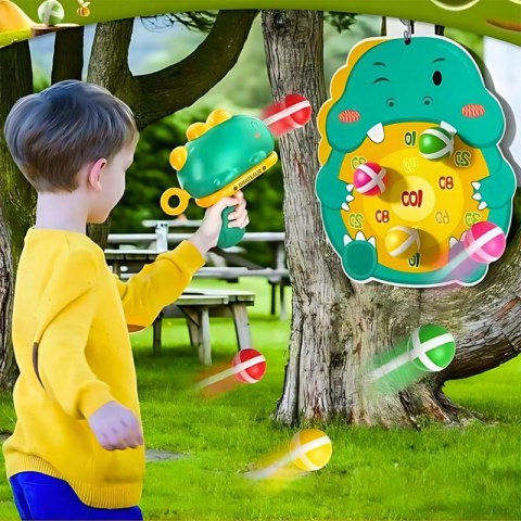 WOOPIE Gra w Rzutki Pistolet Dinozaur na Kulki Rzepy Tarcza Punkty Strzelanie WOOPIE Gra w Rzutki Pistolet Dinozaur na Kulki Rzepy Tarcza Punkty Strzelanie