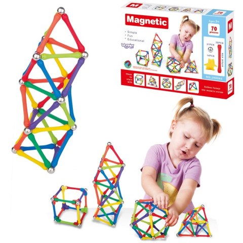 WOOPIE Klocki Magnetyczne Konstrukcyjne Układanka Kreatywna 70 el. WOOPIE Klocki Magnetyczne Konstrukcyjne Układanka Kreatywna 70 el.