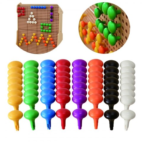 MASTERKIDZ Kolorowe Kołeczki Jumbo do Tablicy STEM 64 Szt. - 8 Kolorów MASTERKIDZ Kolorowe Kołeczki Jumbo do Tablicy STEM 64 Szt. - 8 Kolorów