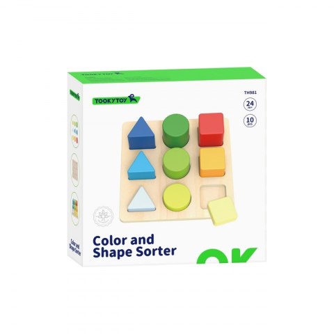 TOOKY TOY Edukacyjna Układanka Figury Geometryczne TOOKY TOY Edukacyjna Układanka Figury Geometryczne