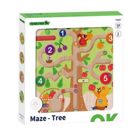 TOOKY TOY Labirynt Drzewko Owocowe Magnetyczne Nauka Liczenia TOOKY TOY Labirynt Drzewko Owocowe Magnetyczne Nauka Liczenia