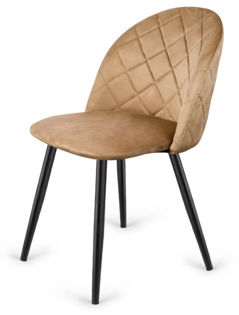 Krzesło tapicerowane GLORIA DIAMOND BEIGE VELVET Krzesło tapicerowane GLORIA DIAMOND BEIGE VELVET
