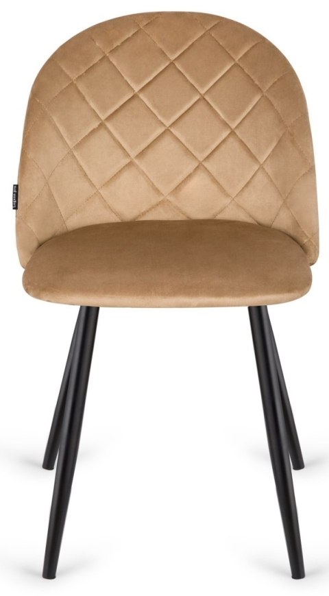 Krzesło tapicerowane GLORIA DIAMOND BEIGE VELVET Krzesło tapicerowane GLORIA DIAMOND BEIGE VELVET