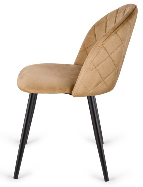 Krzesło tapicerowane GLORIA DIAMOND BEIGE VELVET Krzesło tapicerowane GLORIA DIAMOND BEIGE VELVET