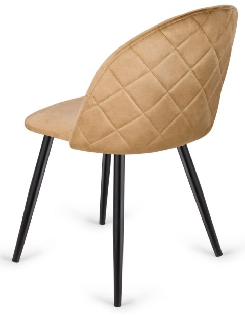 Krzesło tapicerowane GLORIA DIAMOND BEIGE VELVET Krzesło tapicerowane GLORIA DIAMOND BEIGE VELVET