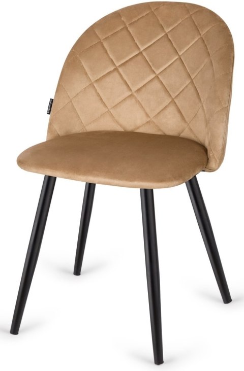 Krzesło tapicerowane GLORIA DIAMOND BEIGE VELVET Krzesło tapicerowane GLORIA DIAMOND BEIGE VELVET