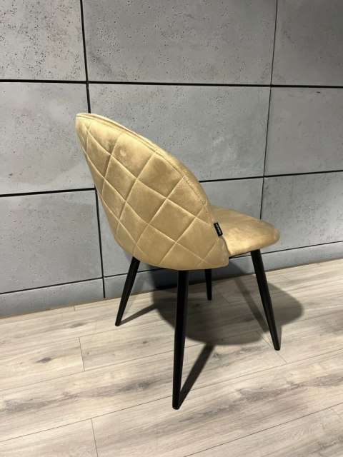 Krzesło tapicerowane GLORIA DIAMOND BEIGE VELVET Krzesło tapicerowane GLORIA DIAMOND BEIGE VELVET