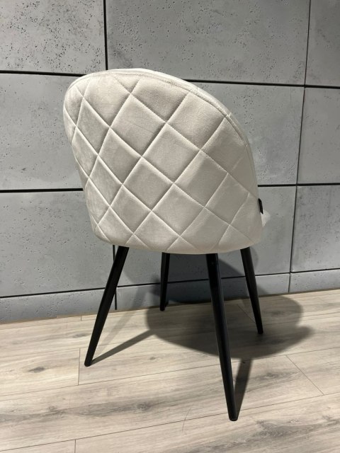 Krzesło tapicerowane GLORIA DIAMOND GREY VELVET Krzesło tapicerowane GLORIA DIAMOND GREY VELVET