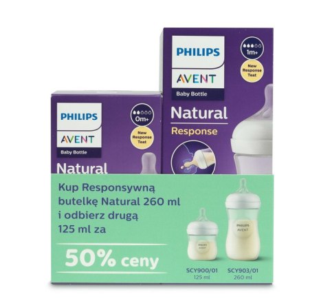 SCY903/01+SCY900/01 BUTELKA 260ML+ BUTELKA 125ML RESPONSYWNA NATURAL SCY903/01+SCY900/01 BUTELKA 260ML+ BUTELKA 125ML RESPONSYWNA NATURAL