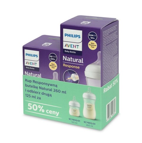 SCY903/01+SCY900/01 BUTELKA 260ML+ BUTELKA 125ML RESPONSYWNA NATURAL SCY903/01+SCY900/01 BUTELKA 260ML+ BUTELKA 125ML RESPONSYWNA NATURAL