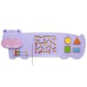 VIGA Tablica Sensoryczna Manipulacyjna Hipopotam Certyfikat FSC Montessori