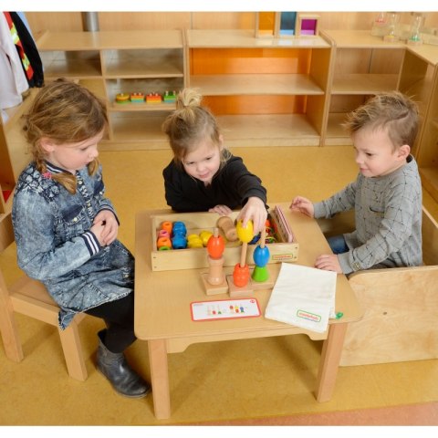 MASTERKIDZ Duża Drewniana Nawlekanka Sznurowanka Montessori MASTERKIDZ Duża Drewniana Nawlekanka Sznurowanka Montessori