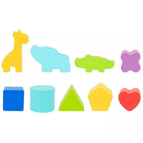 Tooky Toy Drewniany Sorter Kostka Edukacyjna Zwierzątka Figury Geometryczne Tooky Toy Drewniany Sorter Kostka Edukacyjna Zwierzątka Figury Geometryczne