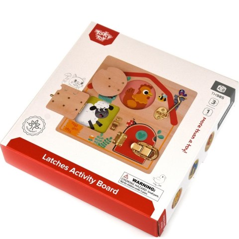 Tooky Toy Drewniana Tablica Manipulacyjna Otwieranie i Zamykanie Zamków ze Zwierzątkami Tooky Toy Drewniana Tablica Manipulacyjna Otwieranie i Zamykanie Zamków ze Zwierzątkami