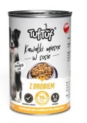 TUF TUF puszka kawałki mięsne z drobiem dla psa 1250g