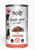 TUF TUF puszka kawałki mięsne z wołowiną dla psa 1250g