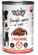 TUF TUF puszka kawałki mięsne z wołowiną dla psa 415g
