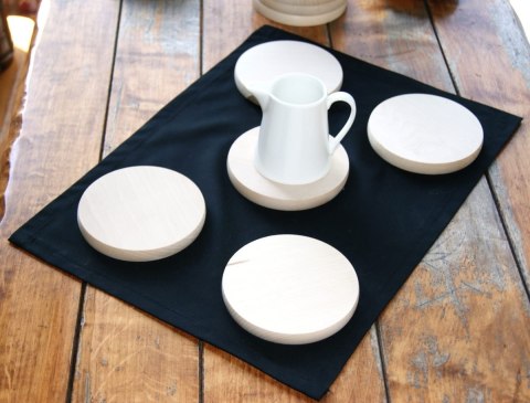 Deska podkładka podstawka z drewna 5 szt 12x1,5 cm Deska podkładka podstawka z drewna 5 szt 12x1,5 cm