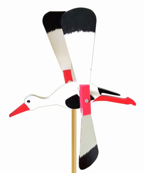 Wiatrak odstraszacz ogrodowy DUŻY 47cm bocian Wiatrak odstraszacz ogrodowy DUŻY 47cm bocian