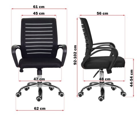 Fotel obrotowy do biurka ARNO BLACK MESH Fotel obrotowy do biurka ARNO BLACK MESH