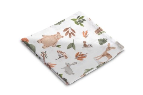 PIELUCHA MUŚLINOWA 70X80 CM LAS NA BIELI PIELUCHA MUŚLINOWA 70X80 CM LAS NA BIELI