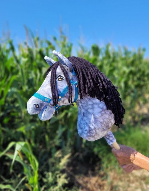 Hobby Horse Duży koń na kiju Premium - siwek jabłkowity z czarną grzywą A3 Hobby Horse Duży koń na kiju Premium - siwek jabłkowity z czarną grzywą A3