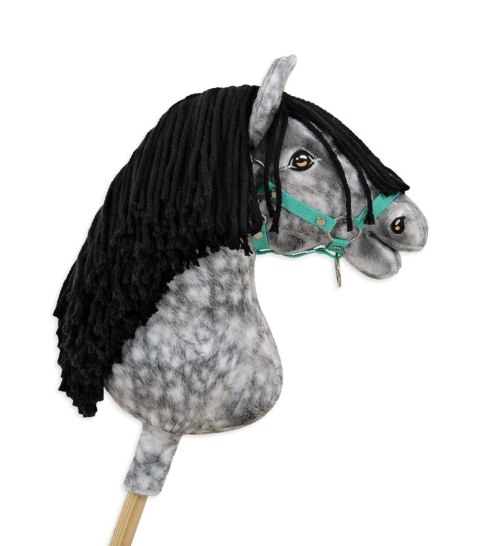 Hobby Horse Duży koń na kiju Premium - siwek jabłkowity z czarną grzywą A3 Hobby Horse Duży koń na kiju Premium - siwek jabłkowity z czarną grzywą A3