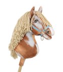 Hobby Horse Duży koń na kiju Premium - srokaty tobiano z beżową grzywą A3