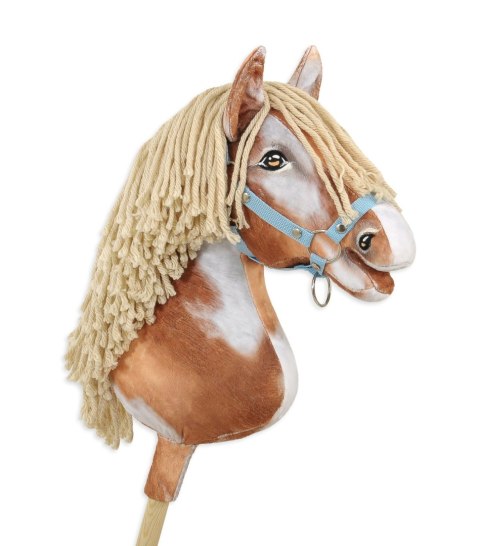 Hobby Horse Duży koń na kiju Premium - srokaty tobiano z beżową grzywą A3 Hobby Horse Duży koń na kiju Premium - srokaty tobiano z beżową grzywą A3