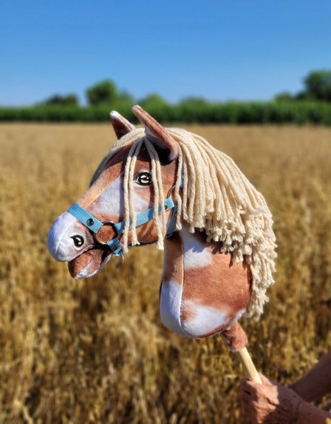 Hobby Horse Duży koń na kiju Premium - srokaty tobiano z beżową grzywą A3 Hobby Horse Duży koń na kiju Premium - srokaty tobiano z beżową grzywą A3