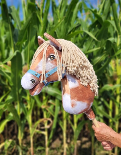 Hobby Horse Duży koń na kiju Premium - srokaty tobiano z beżową grzywą A3 Hobby Horse Duży koń na kiju Premium - srokaty tobiano z beżową grzywą A3