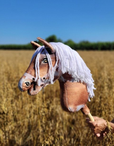 Hobby Horse Duży koń na kiju Premium - srokaty tobiano z białą grzywą A3 Hobby Horse Duży koń na kiju Premium - srokaty tobiano z białą grzywą A3