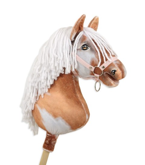 Hobby Horse Duży koń na kiju Premium - srokaty tobiano z białą grzywą A3 Hobby Horse Duży koń na kiju Premium - srokaty tobiano z białą grzywą A3