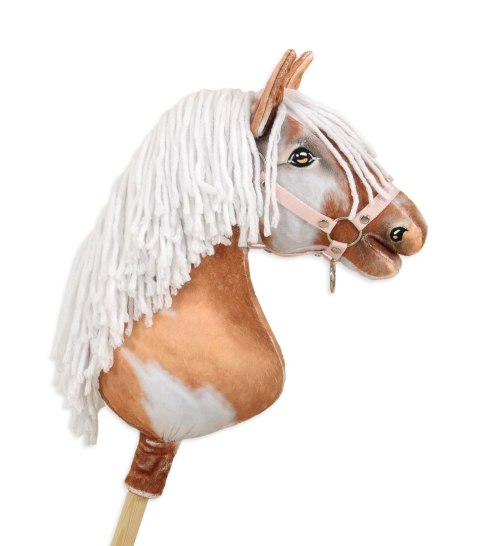 Hobby Horse Duży koń na kiju Premium - srokaty tobiano z białą grzywą A3 Hobby Horse Duży koń na kiju Premium - srokaty tobiano z białą grzywą A3
