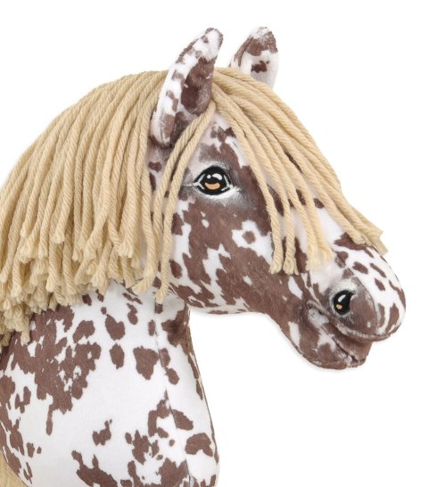 Hobby Horse Duży koń na kiju Premium - tarantowaty biało-brązowy z beżową grzywą A3 Hobby Horse Duży koń na kiju Premium - tarantowaty biało-brązowy z beżową grzywą A3