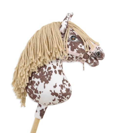 Hobby Horse Duży koń na kiju Premium - tarantowaty biało-brązowy z beżową grzywą A3 Hobby Horse Duży koń na kiju Premium - tarantowaty biało-brązowy z beżową grzywą A3
