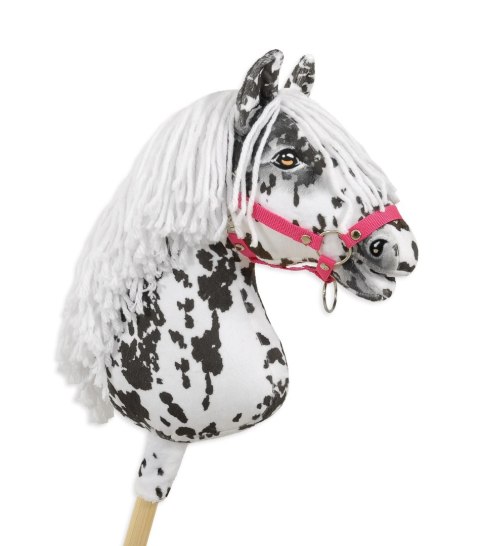 Hobby Horse Duży koń na kiju Premium - tarantowaty biało-czarny z białą grzywą A3 Hobby Horse Duży koń na kiju Premium - tarantowaty biało-czarny z białą grzywą A3