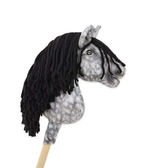 Hobby Horse Mały koń na kiju Premium - siwek jabłkowity z czarną grzywą A4 Hobby Horse Mały koń na kiju Premium - siwek jabłkowity z czarną grzywą A4