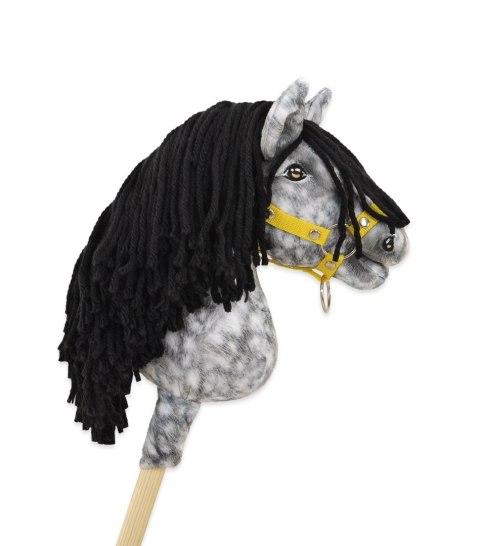 Hobby Horse Mały koń na kiju Premium - siwek jabłkowity z czarną grzywą A4 Hobby Horse Mały koń na kiju Premium - siwek jabłkowity z czarną grzywą A4