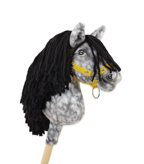 Hobby Horse Mały koń na kiju Premium - siwek jabłkowity z czarną grzywą A4 Hobby Horse Mały koń na kiju Premium - siwek jabłkowity z czarną grzywą A4