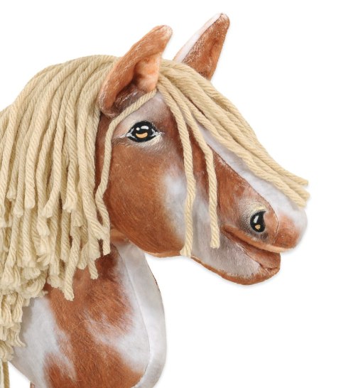 Hobby Horse Mały koń na kiju Premium - srokaty tobiano z beżową grzywą A4 Hobby Horse Mały koń na kiju Premium - srokaty tobiano z beżową grzywą A4
