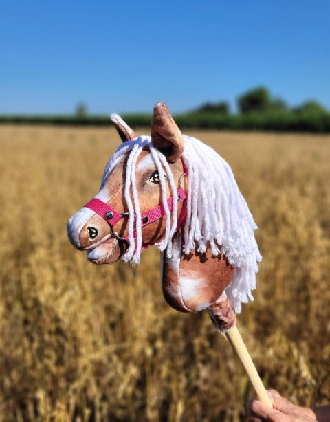 Hobby Horse Mały koń na kiju Premium - srokaty tobiano z białą grzywą A4 Hobby Horse Mały koń na kiju Premium - srokaty tobiano z białą grzywą A4