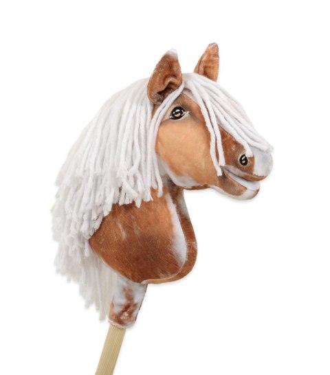 Hobby Horse Mały koń na kiju Premium - srokaty tobiano z białą grzywą A4 Hobby Horse Mały koń na kiju Premium - srokaty tobiano z białą grzywą A4
