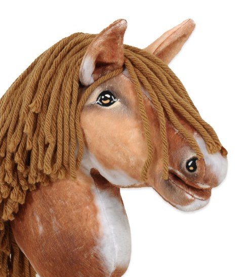 Hobby Horse Mały koń na kiju Premium - srokaty tobiano z brązową grzywą A4 Hobby Horse Mały koń na kiju Premium - srokaty tobiano z brązową grzywą A4