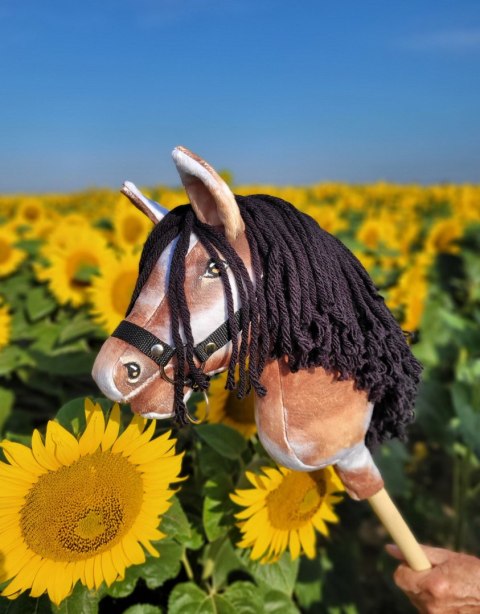 Hobby Horse Mały koń na kiju Premium - srokaty tobiano z czarną grzywą A4 Hobby Horse Mały koń na kiju Premium - srokaty tobiano z czarną grzywą A4