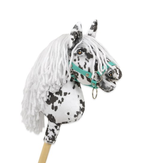 Hobby Horse Mały koń na kiju Premium - tarantowaty biało-czarny z białą grzywą A4 Hobby Horse Mały koń na kiju Premium - tarantowaty biało-czarny z białą grzywą A4